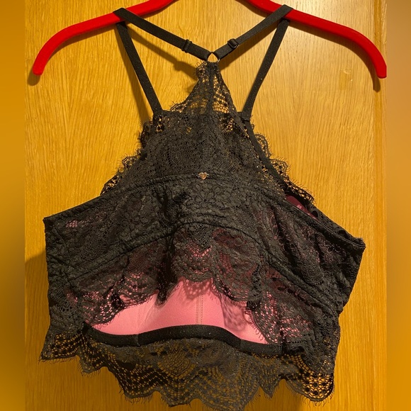 PINK padded lace bralette | L or DD - Picture 2 of 5